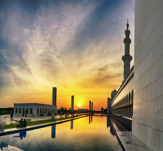 Sheikh Zayed Grand Mosque Sunset - Abu Dhabi