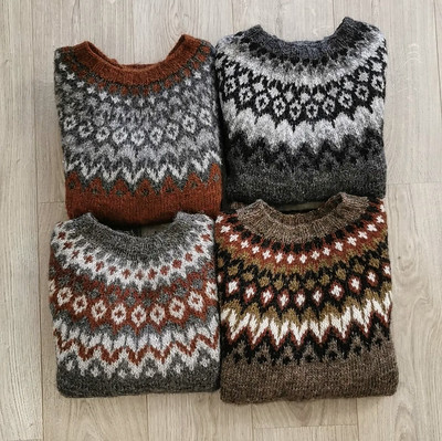 Here are four very different looking Riddari sweaters by @triqtti (Qtti on Ravelry.