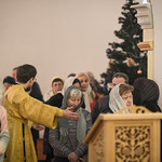 14 января 2023, Литургия в храме Рождества Христова в Рыбаках (Тверь)
