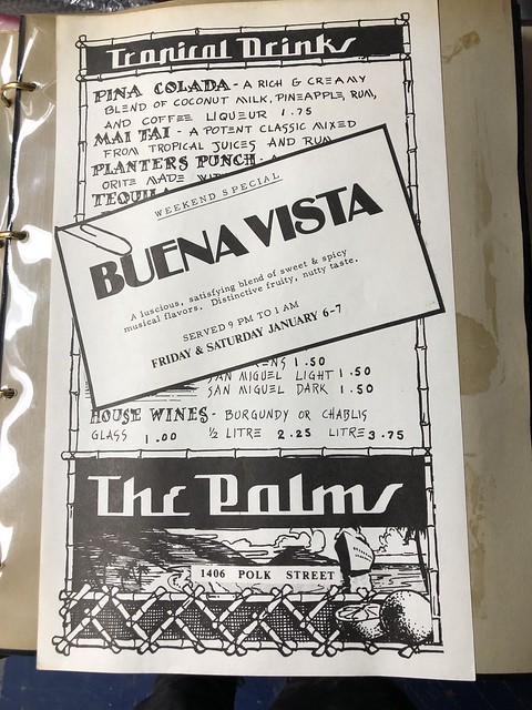 Buena Vista menu poster - January 1978