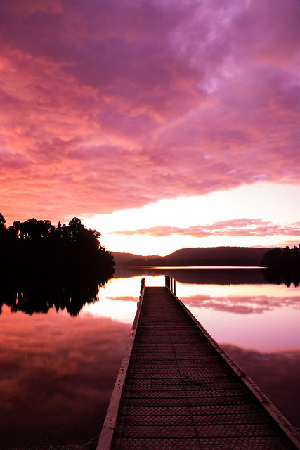 Lake Mapourika sunset