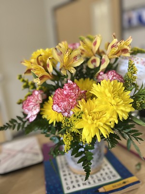 Flowers Carrie Received in the Hospital