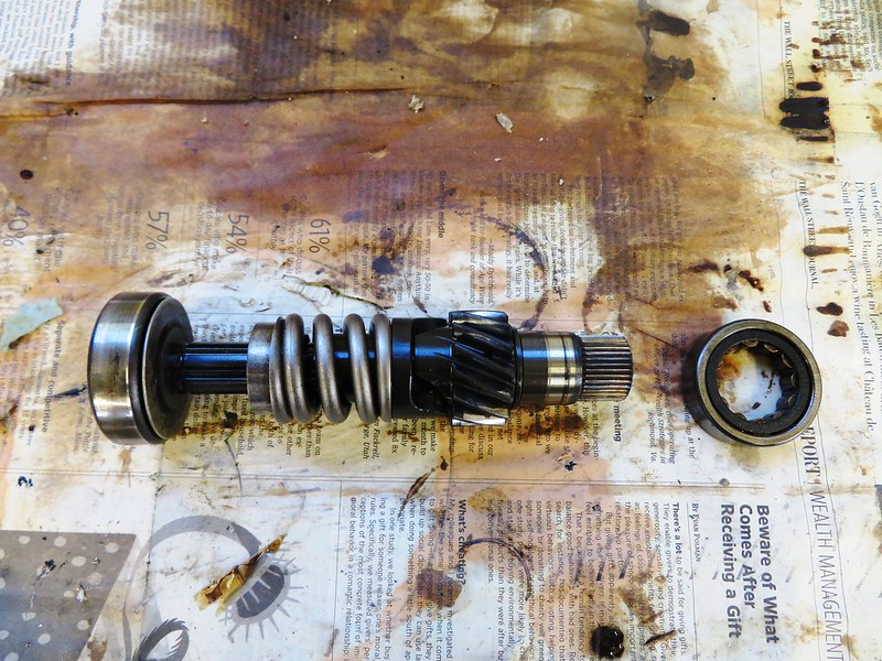 Input Shaft Removed From Transmission Case