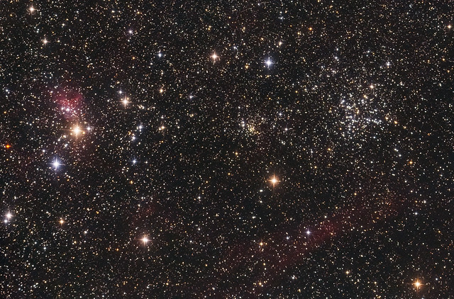 Open clusters M38, NGC 1907 and Spider nebula IC 417