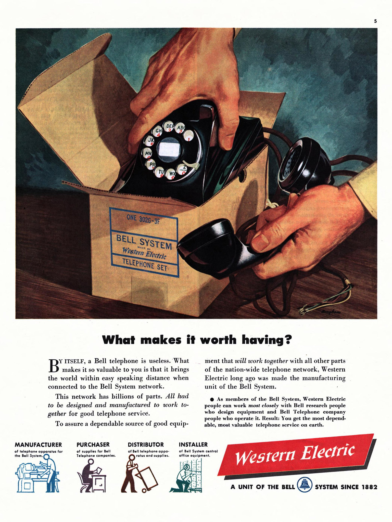 Western Electric - published in Collier's (Vol. 123, No. 11) - March 12, 1949