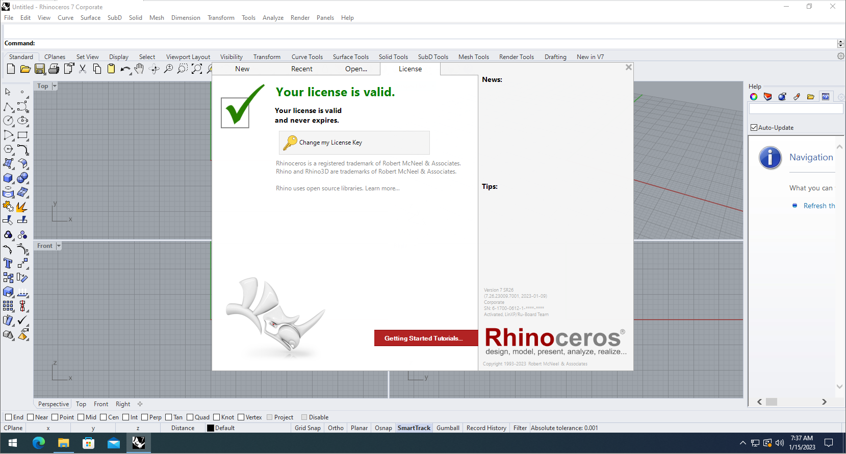 Working with Rhinoceros 7.26.23009.7001 full license