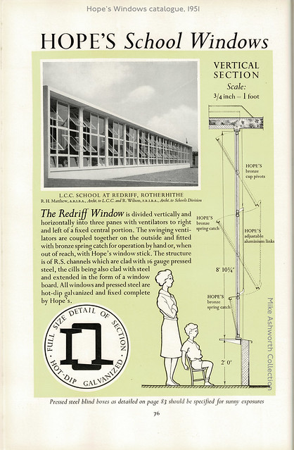 Hope's Windows : Catalogue issued by Henry Hope & Sons Ltd., Smethwick, Birmingham, UK : December 1951 : school windows section : The Redriff Window (1)