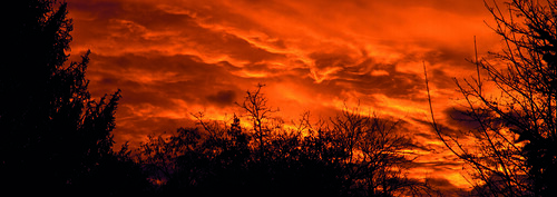 Brennender Himmel / Burning Sky # 2 by schreibtnix on'n off, OLYMPUS DIGITAL CAMERAdeutschland germany bergischgladbach natur nature himmel sky wolken clouds bäu