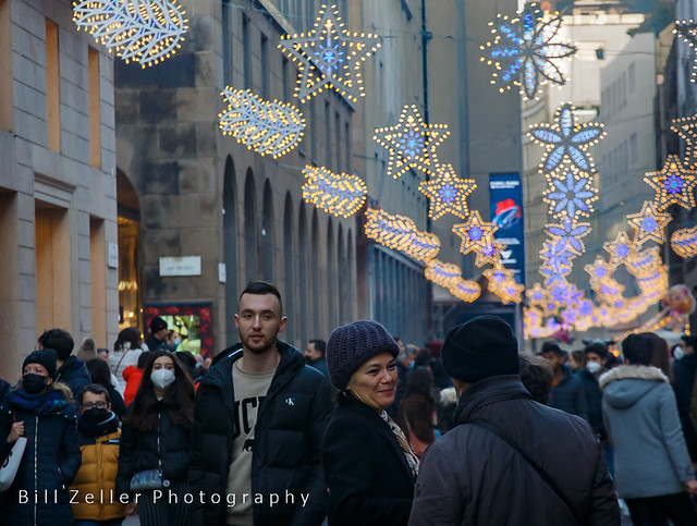 Holiday Decorations on the Streets, Milan, Italy