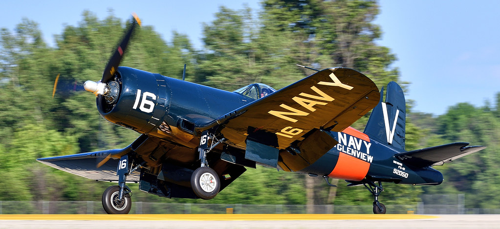 Aircraft was caught by a gust of wind while landing 1945 Goodyear FG-1D Corsair N194G US Navy BuNo 92050 NX194G