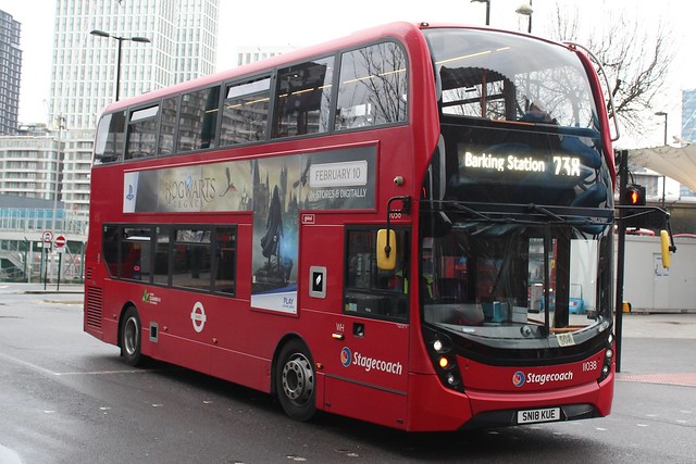 Stagecoach London Alexander Dennis Enviro400MMC 11038 (SN18 KUE)