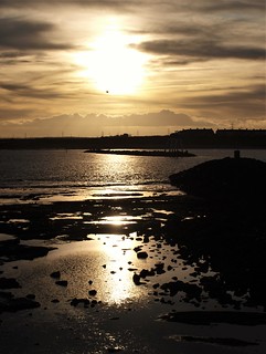 Monochrome Sunset - Newbiggin Bay, Northumberland