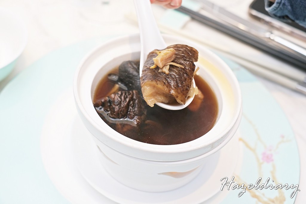 Yi by Jereme Leung-Double-boiled Sea Cucumber, Sarcadon Asparatus Dried Mushroom and Sea Conch