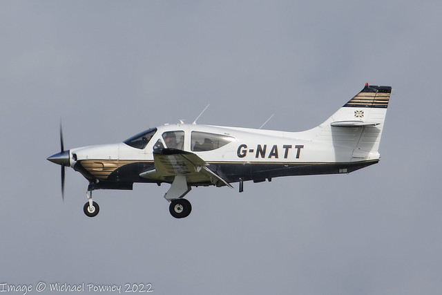 G-NATT - 1979 build Rockwell Commander 114A, on approach to Runway 27 at Liverpool