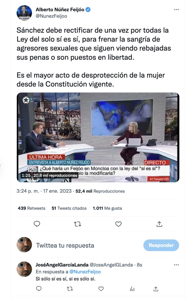 "Si llegamos al poder y cambiamos la ley del PSOE..."