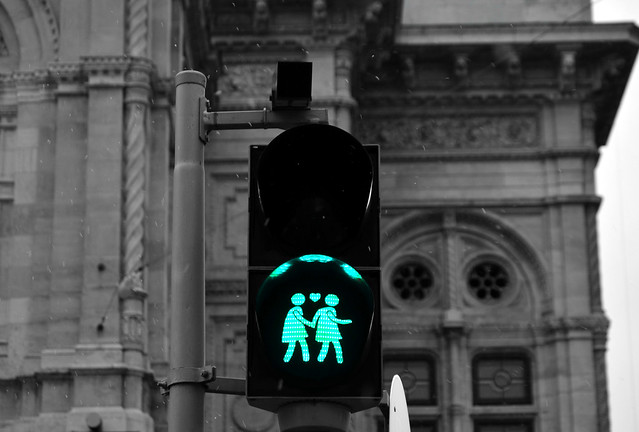Lesbian crossing light