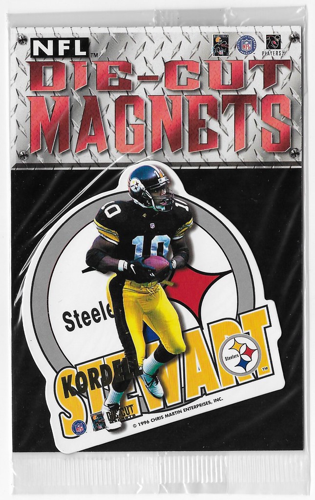 1996 Chris Martin NFL Die Cut Magnets - Stewart, Kordell