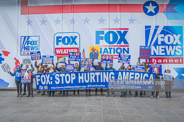 Truth Tuesdays "Fox Lies Democracy Dies" Weekly Protest