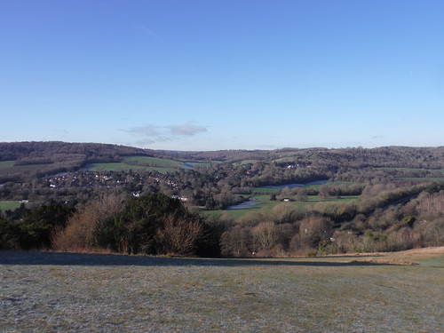 View from the Burford Spur Ascent: Westhumble and The Mole Valley SWC Walk 396 Box Hill Circular (via Betchworth)