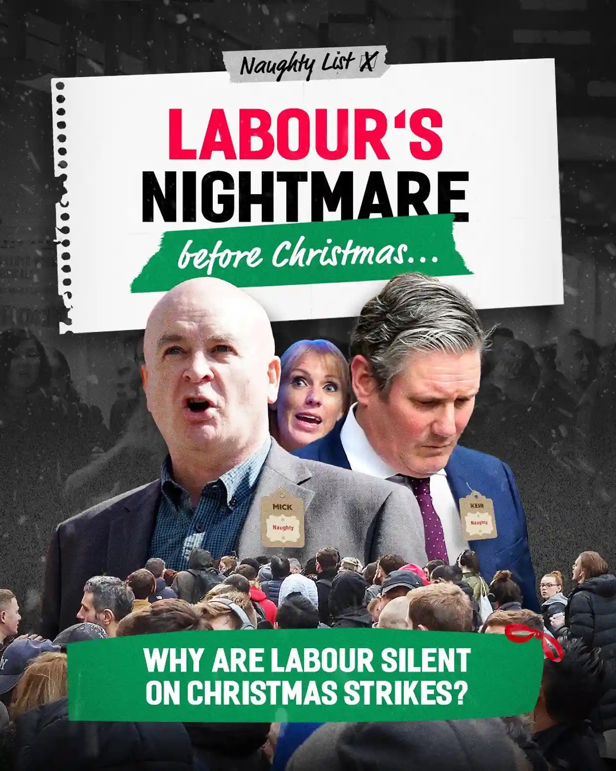 保守黨製作抹黑工會與工黨的海報。（圖片來源：衛報）