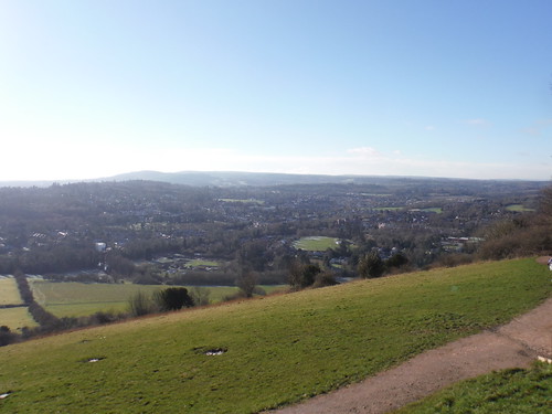 View from Salomon's Memorial: Dorking, Hindhead and Leith Hill SWC Walk 396 Box Hill Circular (via Betchworth)