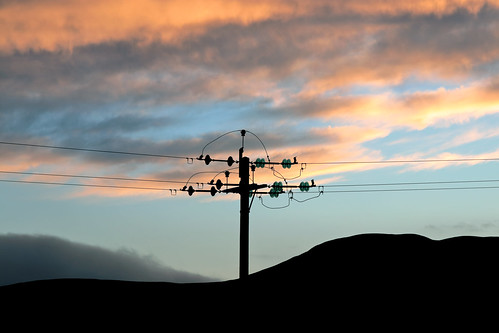 utility pole sky clouds dusk dark black outline blue pink lines hawes yorkshire mahazda canon eos 80d hills silhouette colours colourful travel sunset twilight