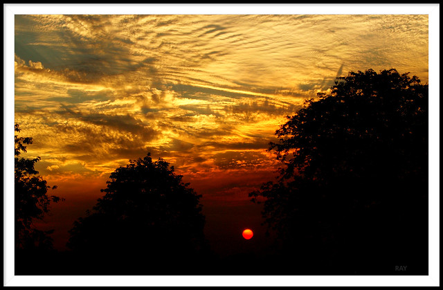 A few days before the equinox, a very late summer sunset. Taken September 16, 2012.