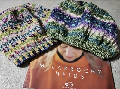 This week, Paulette (@psknitting50) finished 2 hats from her Milarrochy Heids by Kate Davies book.