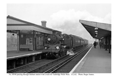 Balham. No. 80146 & train for Tunbridge Wells West passing through. 15.2.62