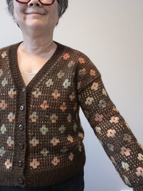 Despite the setbacks I ran into, this was a fun pattern to knit for a squishy, cozy cardigan m.