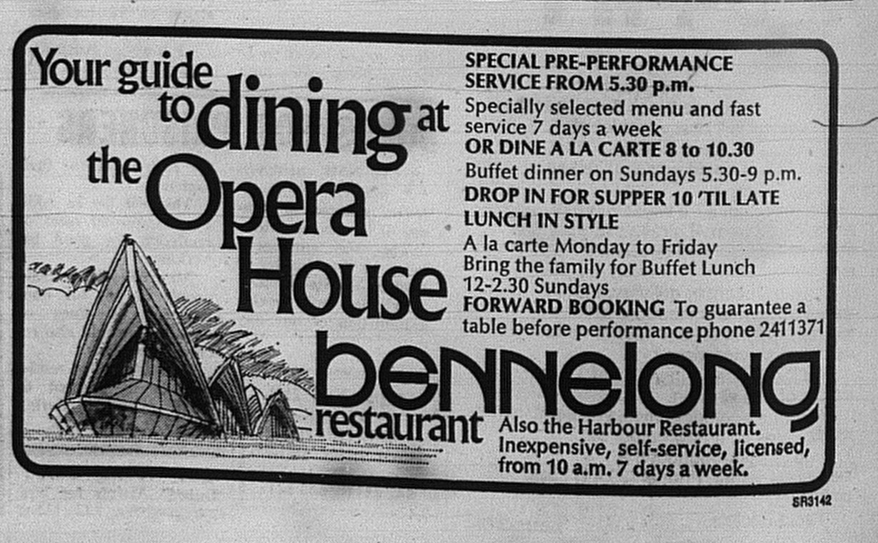 Bennelong Restaurant Ad October 17 1973 The Sun 6