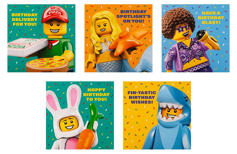 LEGO Birthday Cards Designs