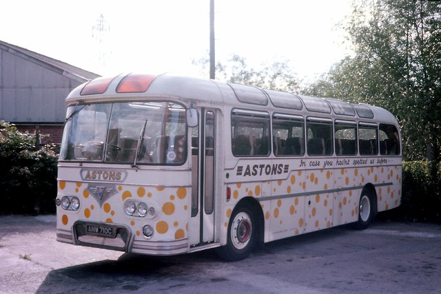 Astons ( G W Halford ) . Worcester , Worcestershire. ANW710C .  Worcester garage yard , Worcestershire . Sunday afternoon  24th-July-1977 .