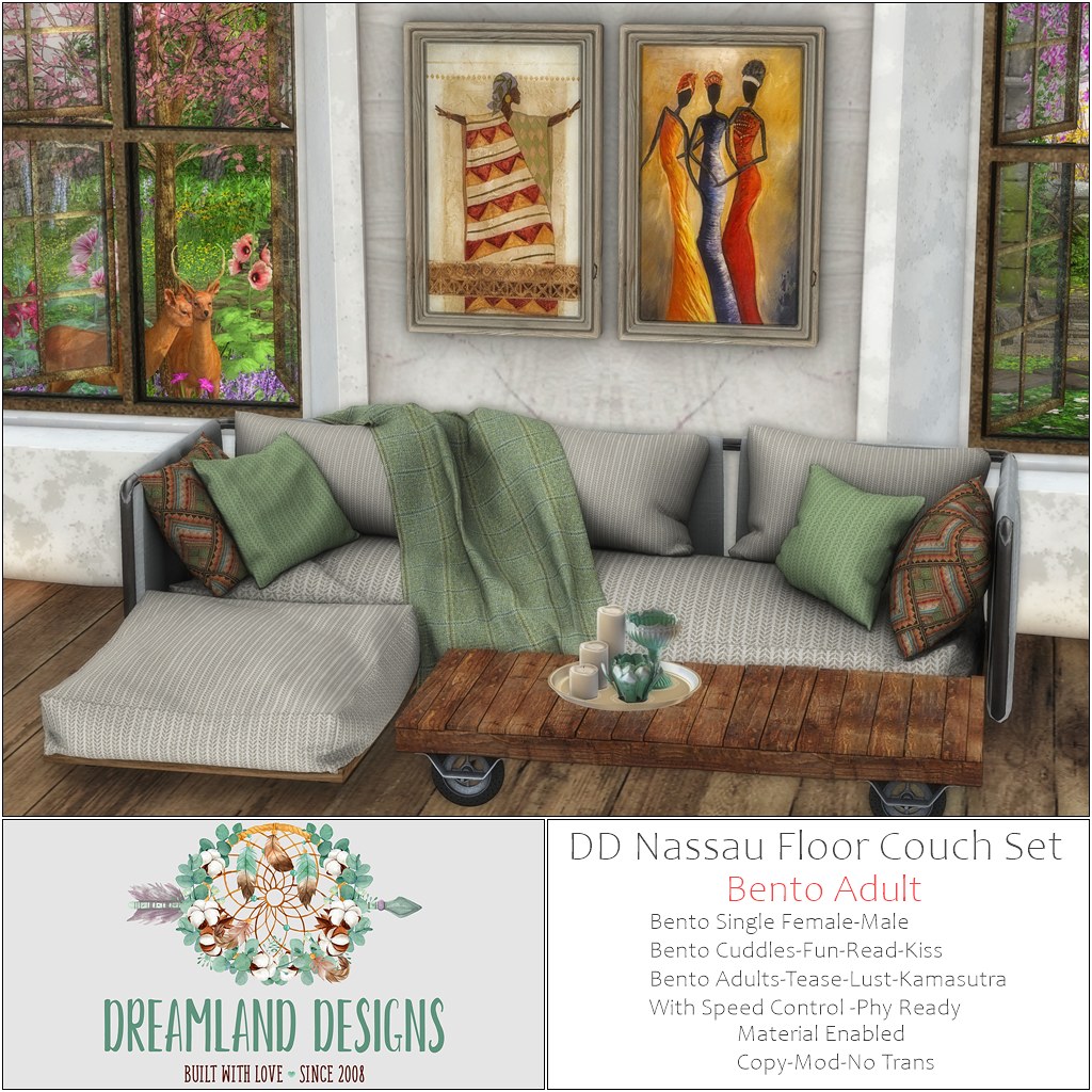 DD Nassau Floor Couch Set-Adult AD