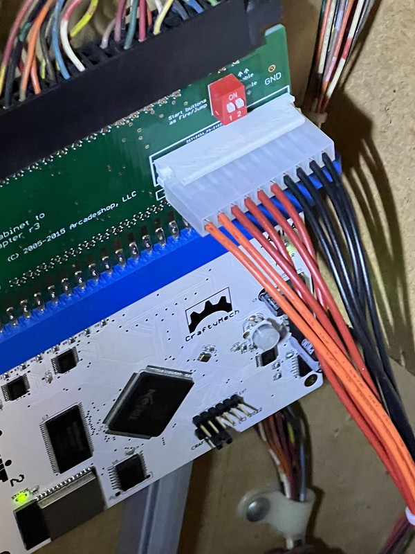 Close-up on the Jamma Board/BitKit2 FPGA