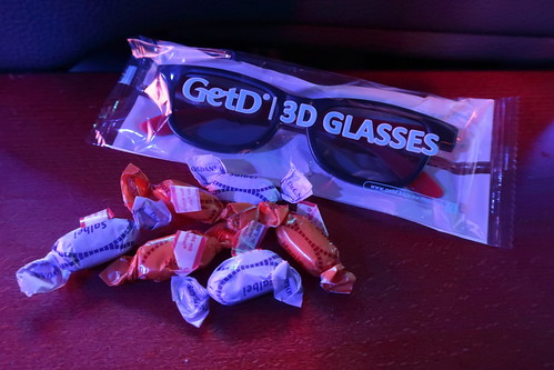 3D-Brille und Bonbons