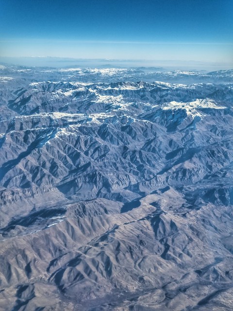Zagros Mountains from 30,000ft
