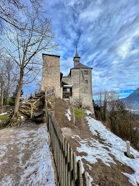 Castle Thierberg on Thierberg mountain near Kufstein in Tyrol, Austria
