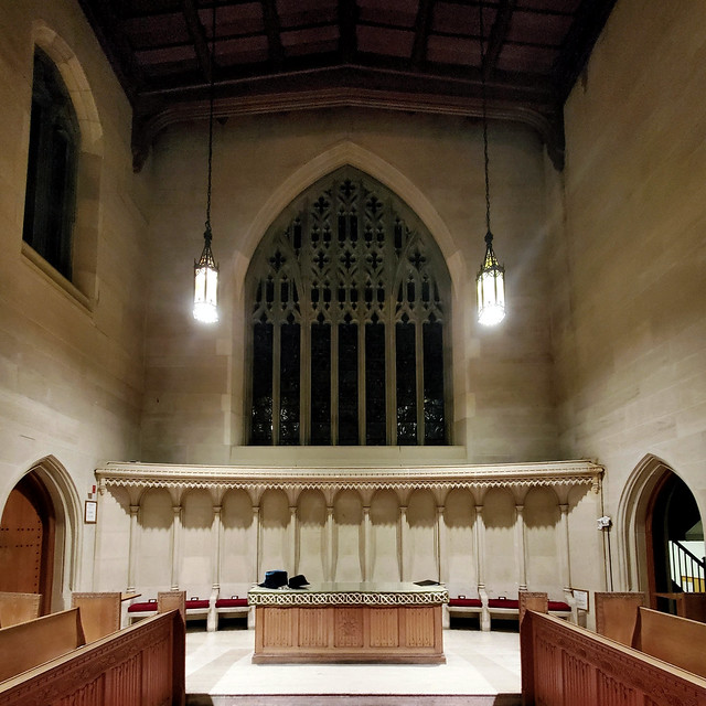 Chancel window; choir loft