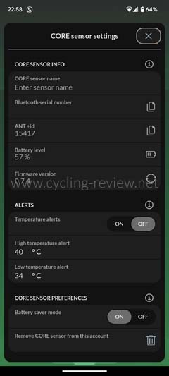 CORE Body Temp App for Google Android 225857 -rev01