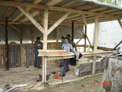 Aufbau Grossholzparty 2005