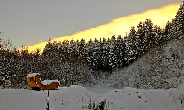 Winterspaziergang bei Beerheide im Vogtland
