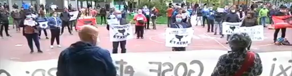 FOTOGRAFÍA. LAS VASCONGADAS (ESPAÑA), 15.05.2020. El Gobierno socialcomunista de Pedro Sánchez permite protestas de proetarras. Ñ Pueblo (2)