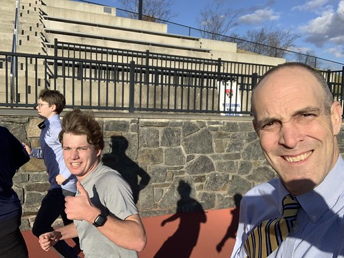 Running a lap with Henry Bedell ’23