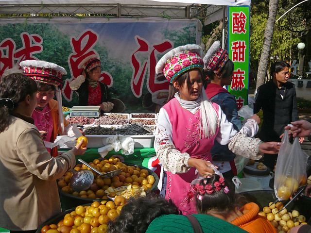 Bai Girls Selling Their Delicious Mirabelles