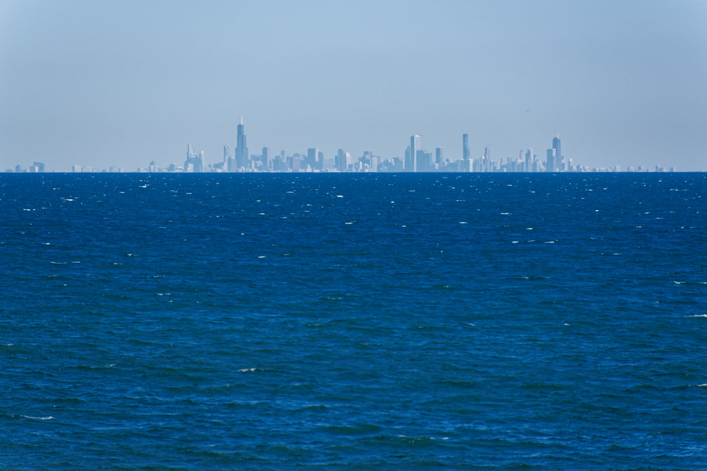 A Distant View of Chicago from Indiana Dunes National Park