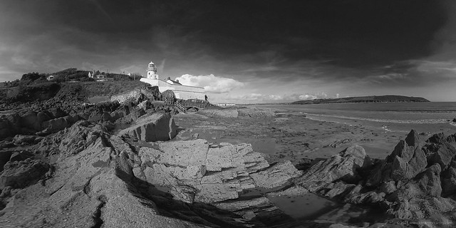Youghal Lighthouse - B&W - Wide