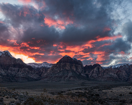 redrockcanyon sunset clouds skyline mountains desert nevada