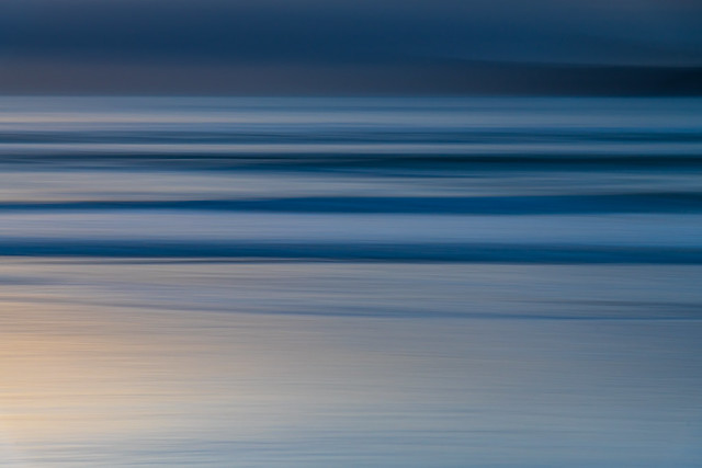 Abstract soft panning sunrise seascape