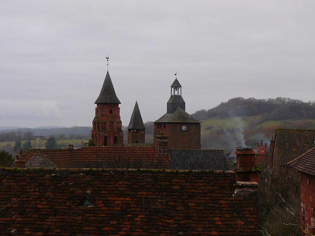 Church and towers in Collonges